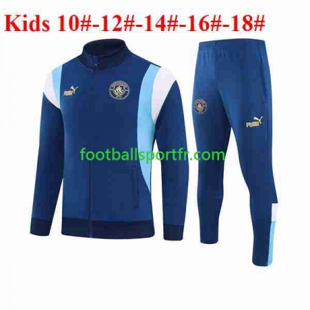 Manchester City Enfant Ensemble Vestes d'entrainement Bleu 2023-2024